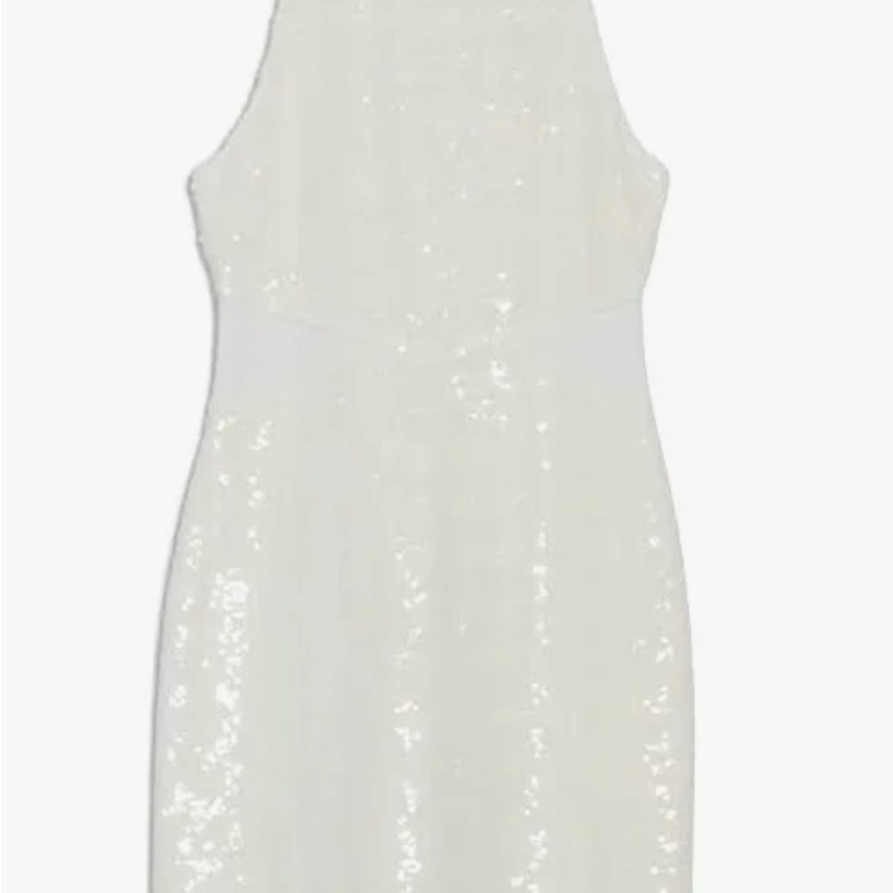 10 Crosby Derek Lam White Sequin Dress